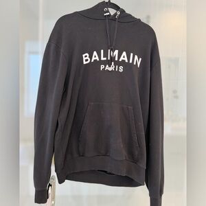 Balmain Black Hoodie Sweater for Men